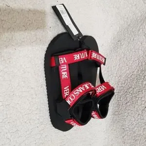 Versace Jeans Couture Sporty Logo-Strap Sandals Sandals Versace Jeans Couture Red size 41 EU in Plastic  main image 4